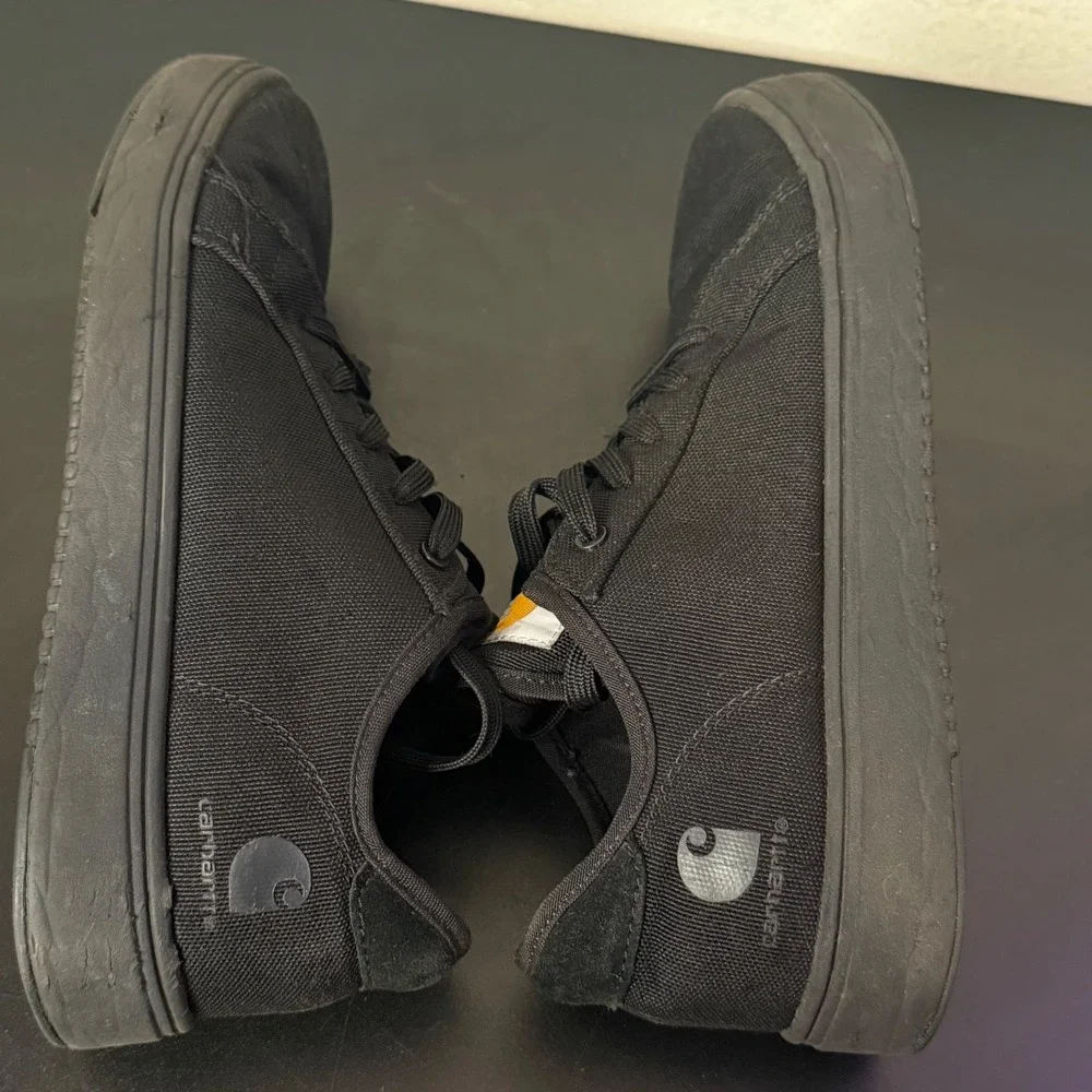 Carhartt Detroit Nano Toe Canvas Mens Work Sneakers Size 7.5 Black Lace Up
